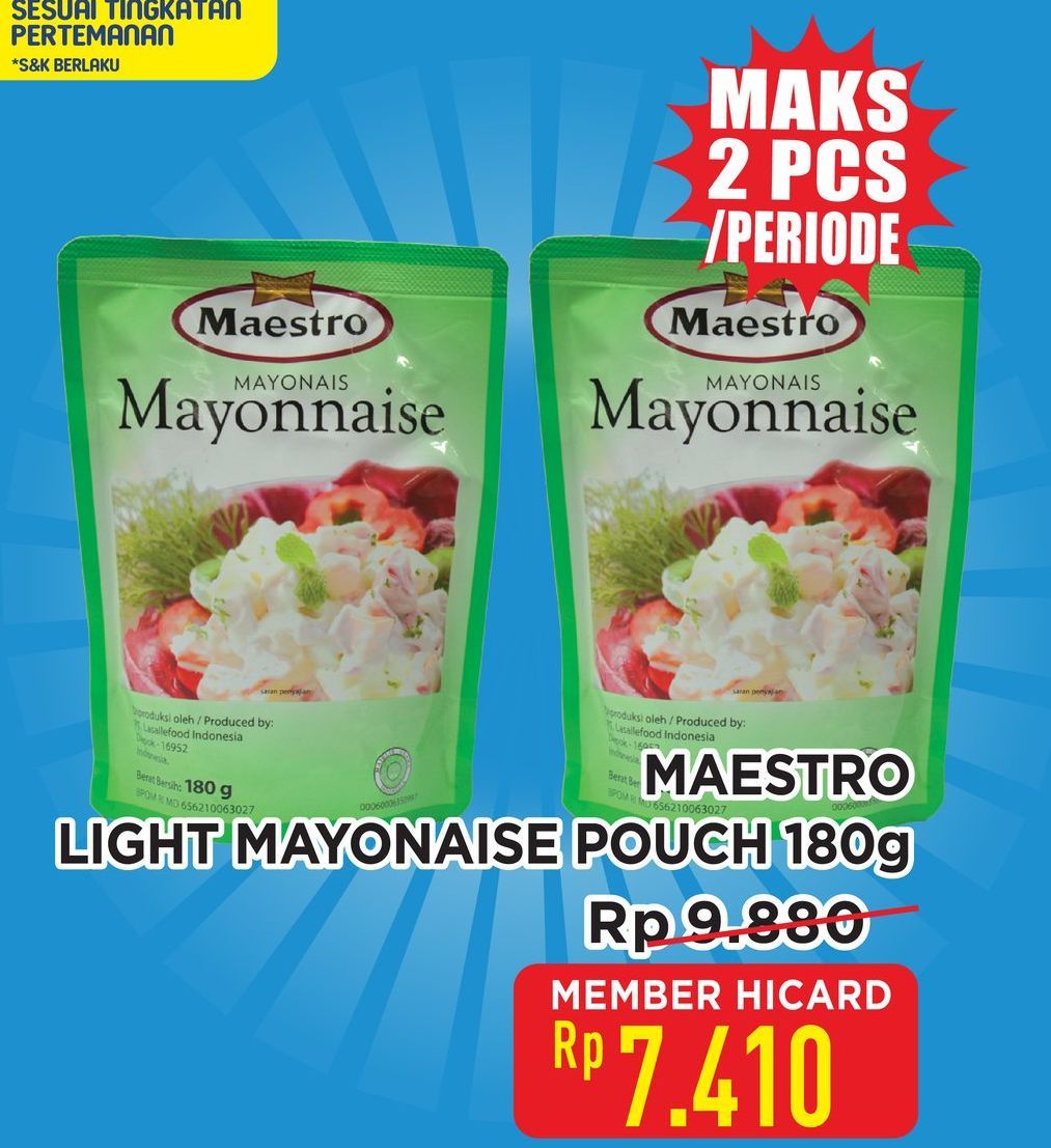 Maestro Mayonnaise Light 180 gr