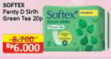 Softex Pantyliner Daun Sirih Green Tea Regular 20 pcs