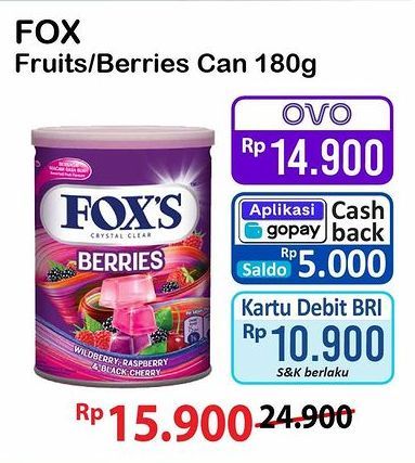 Foxs Crystal Candy Fruits, Berries 180 gr