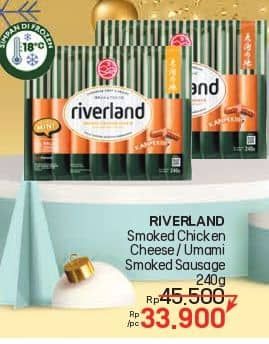 Promo Harga Riverland Sausage Smoked Cheddar, Umami Smoked 240 gr - LotteMart