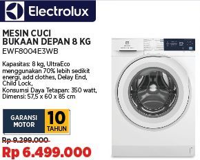 Electrolux EWF8004E3WB/WH Front Loading 8 Kg  