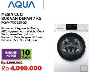 Aqua FQW-700829QD | Mesin Cuci Front Load 7kg  