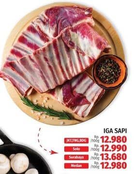 Promo Harga Iga Sapi per 100 gr - LotteMart