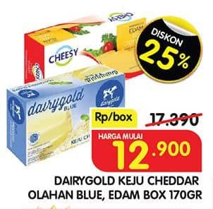 Promo Harga Dairygold Blue Keju Cheddar Olahan/Cheesy Edam Cheese   - Superindo