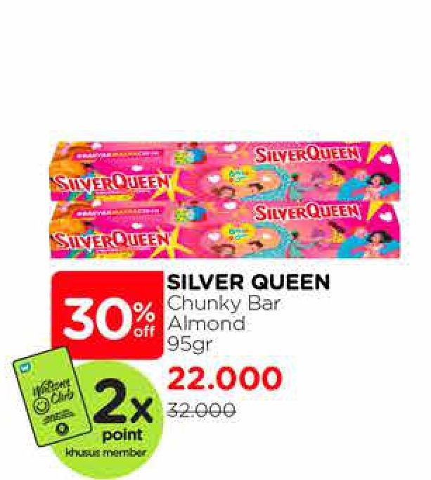 Silver Queen Chunky Bar Almonds 95 gr