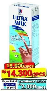 Ultra Milk Susu UHT Low Fat Coklat 250 ml