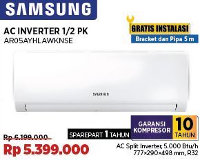 Samsung AR05AYHLAWKNSE Alpha Inverter Air Conditioner 0.5 PK  