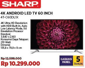 Sharp 4T-C60DL1X 4K Android TV  