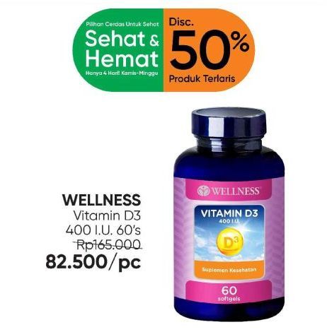 Wellness Vitamin D3 400IU