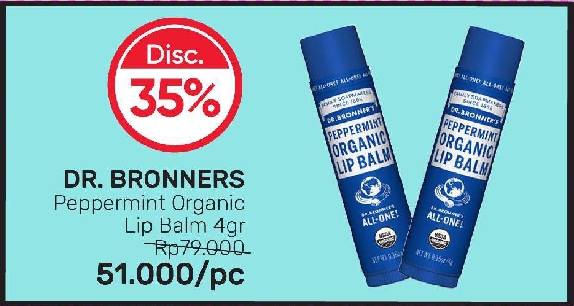 Dr Bronners Organic Lip Balm