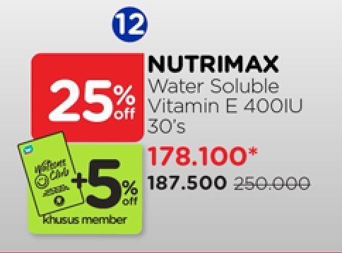 Nutrimax Vitamin E 400IU Water Soluble