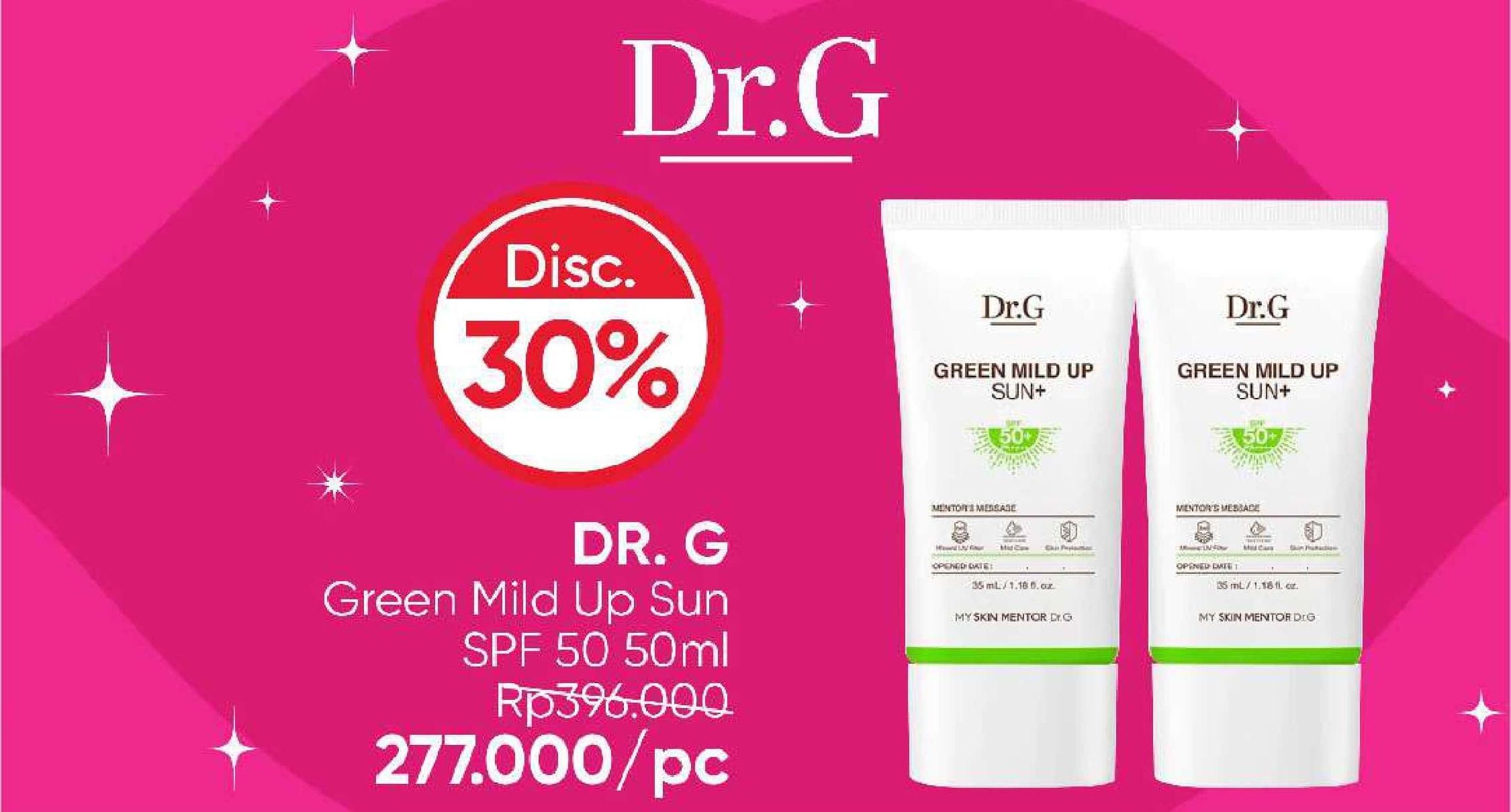 Dr. G Green Mild Up Sun SPF 50