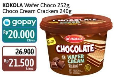 Promo Harga Kokola Wafer Choco 252g, Choco Cream Crackers 240g  - Alfamidi