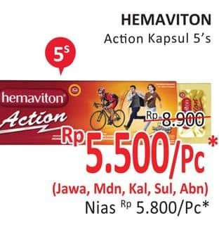 Promo Harga HEMAVITON Multivitamin Action 5 pcs - Alfamidi