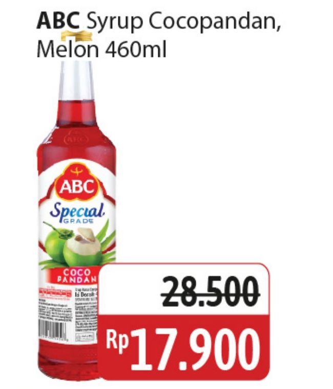 ABC Syrup Special Grade Coco Pandan, Melon 485 ml