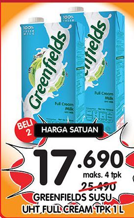 Greenfields UHT Full Cream 1000 ml