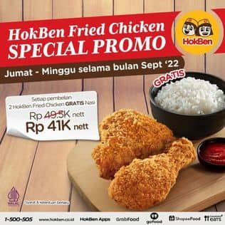 Promo Harga Hokben Fried Chicken  - HokBen