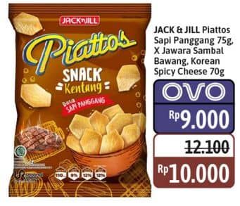 Promo Harga Piattos Snack Kentang Sapi Panggang, Jawara Sambal Bawang, Keju Pedas Korea 70 gr - Alfamidi