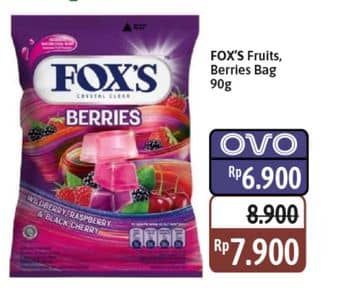 Promo Harga Foxs Crystal Candy Fruits, Berries 90 gr - Alfamidi