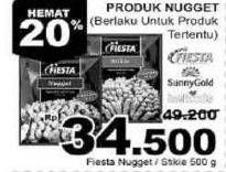 Promo Harga FIESTA Nugget / Stikie 500 gr - Giant