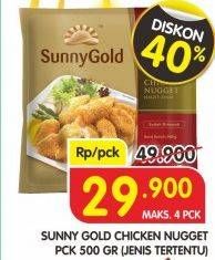 Promo Harga SUNNY GOLD Chicken Nugget 500 gr - Superindo