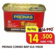 Promo Harga PRONAS Corned Beef 198 gr - Superindo
