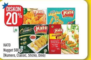 Promo Harga HATO Nugget Numero, Classic, Sticko, Dino 500 gr - Hypermart