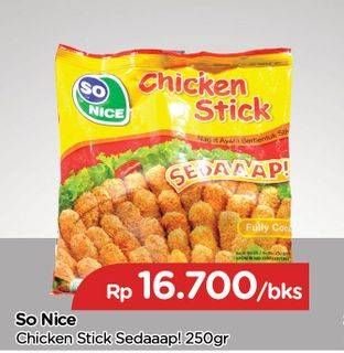 Promo Harga SO NICE Sedaap Chicken Nugget Stick 250 gr - TIP TOP