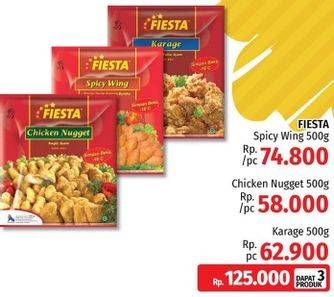Promo Harga Fiesta Spicy Wing + Chicken Nugget + Karage  - LotteMart