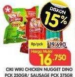 Promo Harga Ciki Wiki Chicken Nugget Dino/Sausage  - Superindo