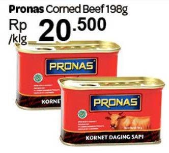Promo Harga PRONAS Corned Beef 198 gr - Carrefour