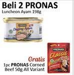 Promo Harga PRONAS Daging Ayam Luncheon per 2 kaleng - Alfamidi