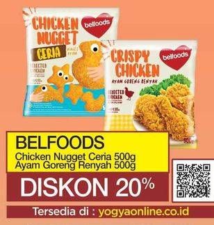 Promo Harga Belfoods Chicken Nugget Ceria/Ayam Goreng Renyah  - Yogya
