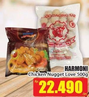 Promo Harga HARMONI Chicken Nugget Love 500 gr - Hari Hari