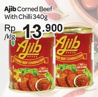 Promo Harga AJIB Corned Beef Chili 340 gr - Carrefour