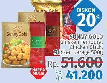 Promo Harga Sunny Gold Chicken Tempura, Chicken Stick, Chicken Karage  - LotteMart