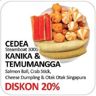 Promo Harga Cedea, Kanika, Temumangga Salmon Ball, Crab Stick, Cheese Dumpling & Otak Otak Singapura  - Yogya