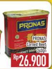 Promo Harga PRONAS Corned Beef 340 gr - Hypermart